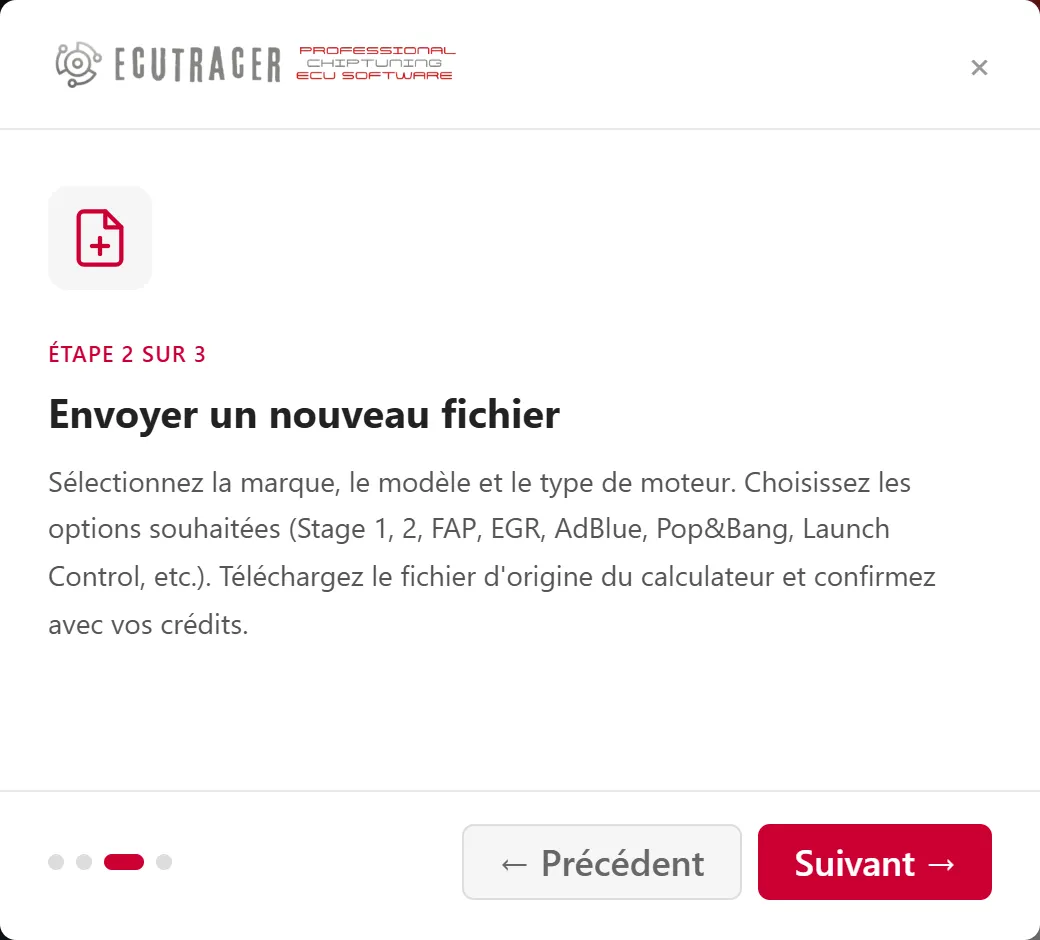 Demande de fichiers pour les calculateurs dans EcuTracer